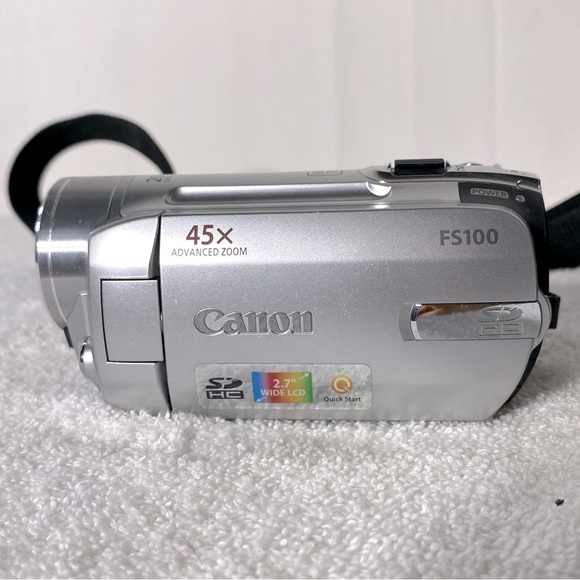 Canon FS100 Digital Video Camcorder Camera Silver Untested - Picture 2 of 15